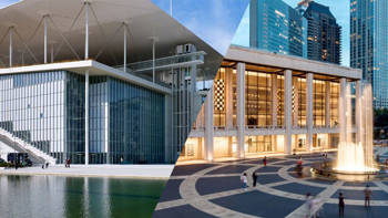 The Stavros Niarchos Foundation Cultural Center and the Lincoln Center in New York